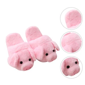 Stuffed Animal Slippers Cute Pig Floor Shoes Non-skid Practical - Picture 1 of 12