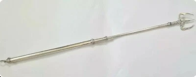 Horquilla de tostado telescópica antigua victoriana rara de plata Garrard London 73 cm 1900 Foto 1 de 4