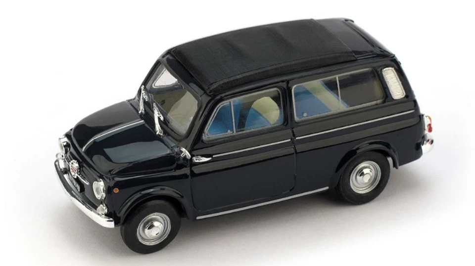 FIAT 500 GIARDINIERA CHIUSA BLU SCURO 1960 R425-06 BRUMM Made in Italy - Immagine 1 di 1