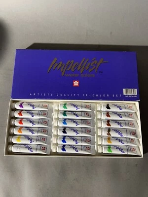 Акварельные краски Sakura в тюбиках 18 цветов набор сделано в Японии винтажный новый - Изображение 1 из 4