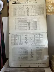 Burlington Northern Timetable Chicago #9 in Clear Plastic 30x17 LG wall Mount - Picture 1 of 5
