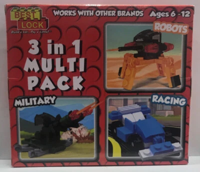 Best Lock 3 en 1 paquete múltiple juguetes edades 6-12 militares, robots y carreras Foto 1 de 2