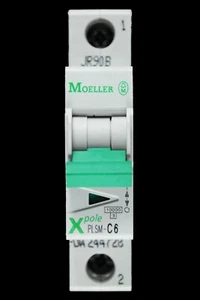 MOELLER 6 AMP CURVE C 10kA MCB CIRCUIT BREAKER XPOLE PLSM-C6 - Picture 1 of 6