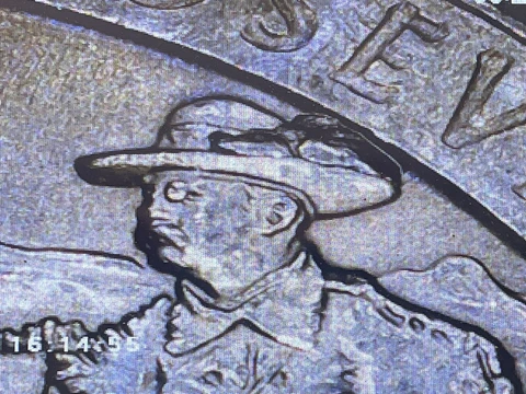🔥2016P North Dakota-Theodore Roosevelt Quarter Error🔥 - Large Die Chip On Hat Cover