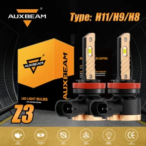 AUXBEAM H8 H9 H11 LED Scheinwerfer 6000K Fern Abblendlicht Birnen Umbausatz weiß - Bild 1 von 12