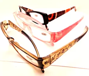 3 Lady / Girl READING GLASSES Quality fashion colorful variety readers +3.50 - Picture 1 of 2
