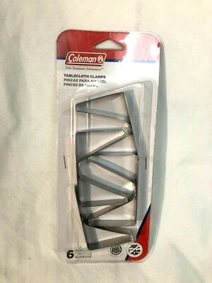 Coleman Abrazaderas de mantel de picnic Abrazadera de mantel de acero inoxidable 6 piezas Foto 1 de 4