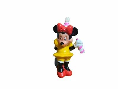 Boneco de PVC vintage 1980 Disney Minnie Mouse 1º aniversário topo de bolo 2" 64 - Imagem 1 de 4