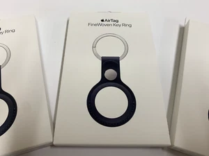 OFFIZIELLER ORIGINAL APPLE AIRTAG FINEWOVEN SCHLÜSSELRING SCHLÜSSELRING HALTER HÜLLE SCHWARZ - Bild 1 von 20