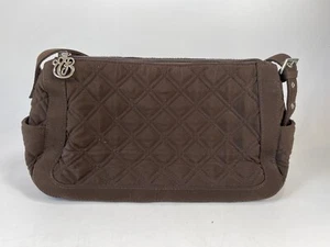 Vera Bradley Espresso Brown Diamond Quilted Microfiber Shoulder Handbag - Picture 1 of 3