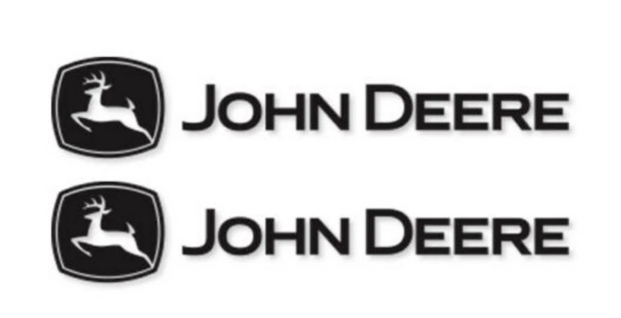 2X for John Deere Premium Vinyl Sticker 2-Pack Black 9" 12", 15", 24" or 36" - Image 1 of 1