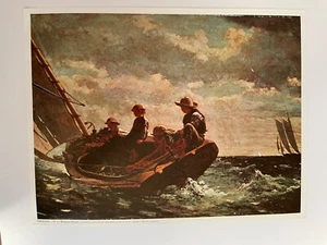 Breezing Up, Winslow Home Print 8.75" x 11.5" - Gloucester Sailboat in Ocean - Picture 1 of 4