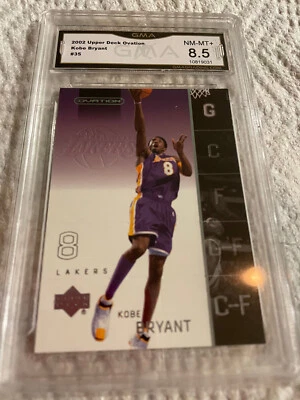 KOBE BRYANT LAKERS 2002 UPPER DECK OVATION # 35 GRADED 8.5 L@@@K - Image 1 of 2
