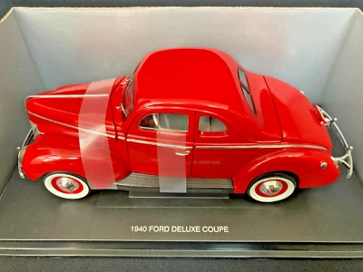 UNIVERSAL HOBBIES 1:18 EAGLE'S RACE 1940 Ford Deluxe Coup Red NIB NICE! - Image 1 of 4