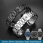 22mm Stainless Steel Watchband Strap For Tag H. CARRERA Arc Curved End w/ Tools