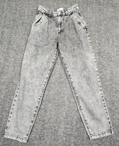 Garage Denim Jeans Womans 5 / 27 Black Acid Wash Streetwear High Waist 80s Mom - Picture 1 of 16