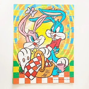 Vintage Tiny Toons PUZZLE Adventure 100 Piece Babs and Buster Bunny Cartoon 90s - Picture 1 of 8