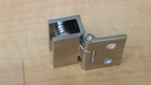 Brass Cabinet glass to wall 90 Deg hinge - C3010-06S-GW-90 - Picture 1 of 5