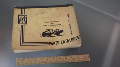 Catálogo de piezas de rascador Tournapull/Carryall Tournaup Modelo-C LeTOURNEAU de colección ORIGINAL años 50 Foto 1 de 4