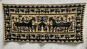 Rare Museum Quality Early American Folk Art Flags Crosses Altar Cloth C 1790 - Picture 1 of 23
