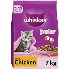 7kg Whiskas Kitten Junior Complete Dry Cat Food Chicken Cat Biscuits