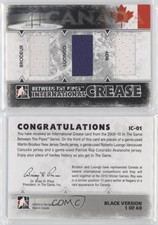 2009 ITG Between the Pipes Black /60 Martin Brodeur Roberto Luongo Patrick Roy