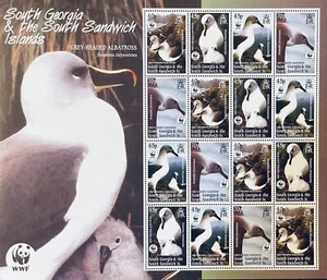 SOUTH GEORGIA & SANDWICH ISLANDS WWF GREY HEADED ALBATROSS BIRD STAMPS 2003 MNH - Picture 1 of 1