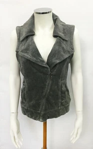 Women's Juicy Couture Fleece Zip-Up Sleeveless Waistcoat - Grey - Small (JK07) - Picture 1 of 8