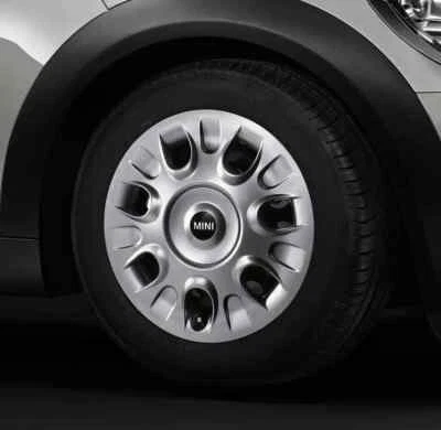 NEW MINI R50 R52 R55 R56 R57 R58 15" SILVER 7 SPOKE WHEEL COVER TRIM 36136785977 - Image 1 of 3