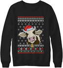 Pajamas Cow with Santa Hat Ugly Christmas