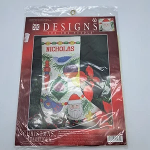 Vintage Kreuzstich Set Designs von Nadel Weihnachtsstrumpf Antik Ornament - Bild 1 von 8