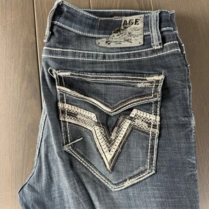 Salvage Supply Co Havoc Straight Fit Jeans 34x30 Blue Wash Stretch Premium Denim - Picture 1 of 18