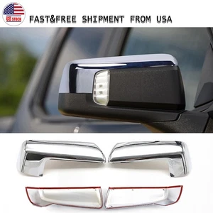 For 2019-2024 Chevy Silverado / GMC Sierra Chrome Add-on Mirror Covers Caps US - Bild 1 von 8