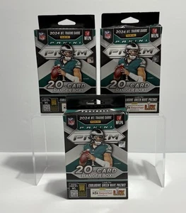 2024 Panini Prizm NFL Football 20 Card Hanger Box Sealed Green Wave LOT (3) NEW - Bild 1 von 3