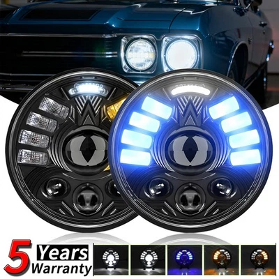 Faros LED de haz alto/bajo con DRL para BMW 320i 1977-1983 2x 5-3/4 5,75" Foto 1 de 4