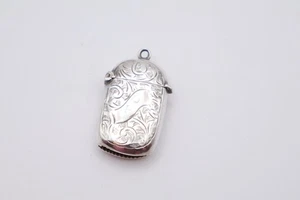 Antiguo estuche Vesta de plata de ley con sello Birmingham 1903 - Imagen 1 de 11