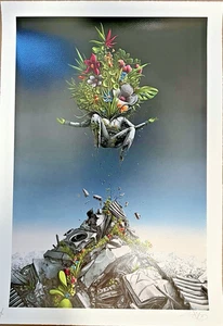 Pez Riveau - Green Hands Signed Print Poster Street Art Graffiti - Picture 1 of 7