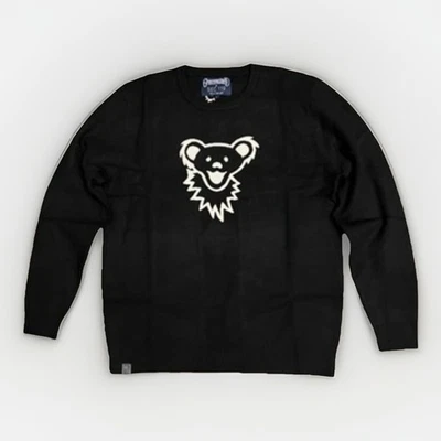 Section 119 x Grateful Dead Black Sweater Mens Smiling Bear Sz Large - Image 1 of 2