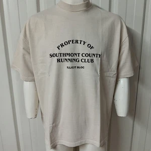 Illicit Bloc Property of T-Shirt Oyster White 300GSM 100% Cotton Boxy Fit - Picture 1 of 9