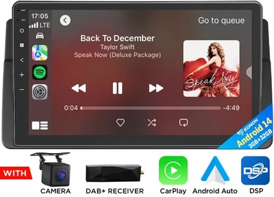 Für BMW E46 3er 318 320 325 328 E46X7 9" GPS Navigation Navi Autoradio mit DAB+ - Bild 1 von 4