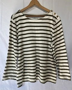 Loft grün gestreifter Pullover Gr. XL - Bild 1 von 2
