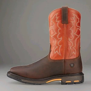 Ariat Workhog Steel Toe Boots Side 12 Medium New In Box - Picture 1 of 5