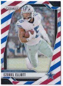 Panini NFL Prizm 2024 Ezekiel Elliott Red, White & Blue Prizm - Picture 1 of 2