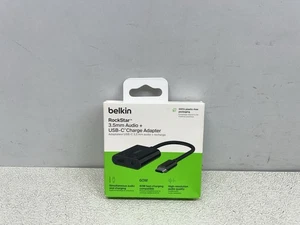 Belkin - 3.5mm Audio & USB-C Adaptor - Black - - Picture 1 of 2
