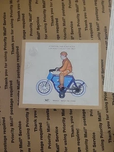 Schylling Toys Mann auf Fahrrad Blech zum Aufziehen mit Schlüssel MS433 in orig Box Vintage 80er - Bild 1 von 5