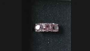 Trilogy in argento 925 con ametiste Rose de France - Foto 1 di 5