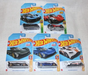 Hot Wheels Blue Bugatti Bolide, Cadillac Project GTP Hypercar, Celero GT Lot 5 - Picture 1 of 23