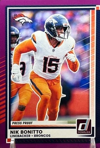 2025 Donruss #300 Nik Bonitto Press Proof Purple SP - Broncos - Picture 1 of 2