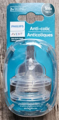 Philips AVENT Biberón Anticólicos Flujo 2 Pezones, 1+ Meses, Paquete de 2 Foto 1 de 4