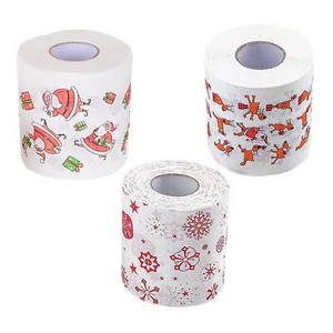 1Pc Christmas Toilet Roll Paper Santa Claus Home Bathroom Paper Xmas/Tissue - Picture 1 of 13